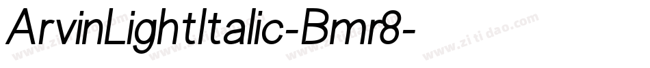 ArvinLightItalic-Bmr8字体转换
