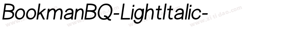 BookmanBQ-LightItalic字体转换