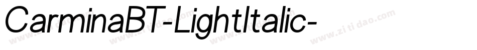 CarminaBT-LightItalic字体转换