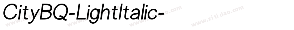 CityBQ-LightItalic字体转换