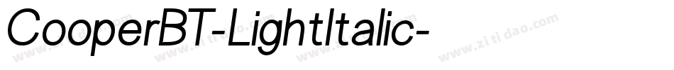 CooperBT-LightItalic字体转换