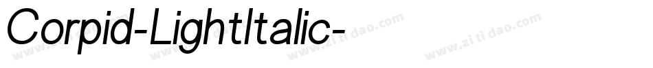 Corpid-LightItalic字体转换