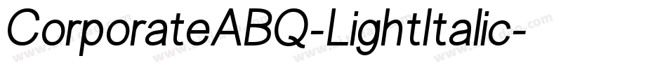CorporateABQ-LightItalic字体转换