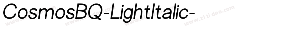 CosmosBQ-LightItalic字体转换