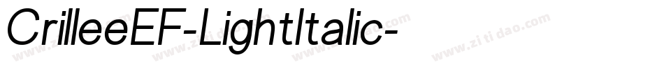CrilleeEF-LightItalic字体转换