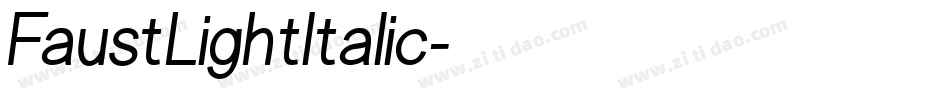 FaustLightItalic字体转换