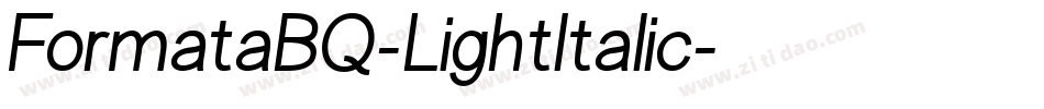 FormataBQ-LightItalic字体转换