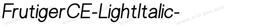 FrutigerCE-LightItalic字体转换