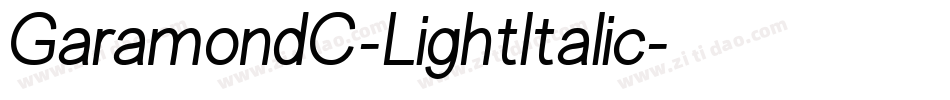 GaramondC-LightItalic字体转换
