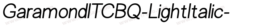 GaramondITCBQ-LightItalic字体转换