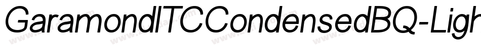 GaramondITCCondensedBQ-LightItalic字体转换