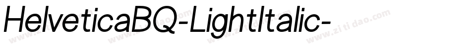 HelveticaBQ-LightItalic字体转换