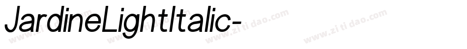 JardineLightItalic字体转换