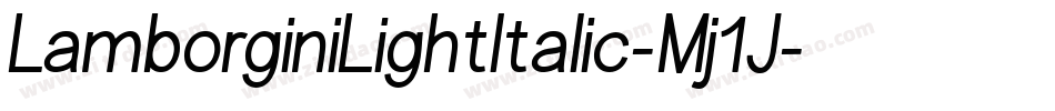 LamborginiLightItalic-Mj1J字体转换