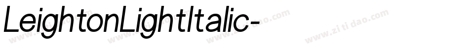 LeightonLightItalic字体转换