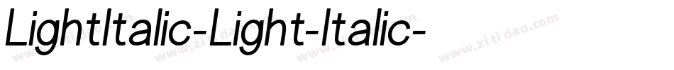 LightItalic-Light-Italic字体转换