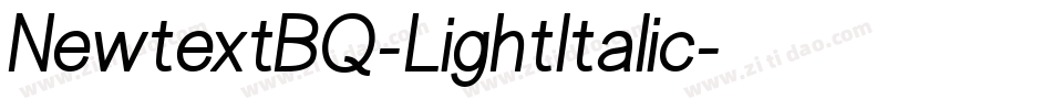 NewtextBQ-LightItalic字体转换