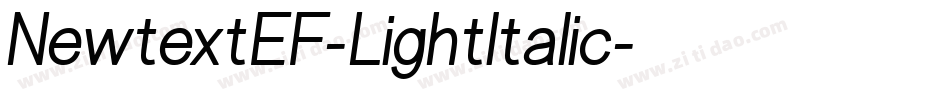 NewtextEF-LightItalic字体转换