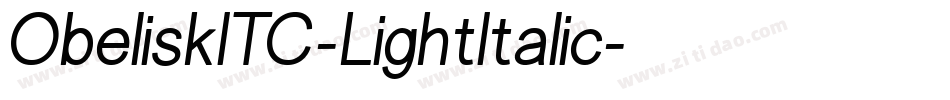 ObeliskITC-LightItalic字体转换