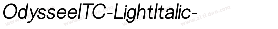 OdysseeITC-LightItalic字体转换