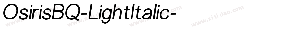 OsirisBQ-LightItalic字体转换