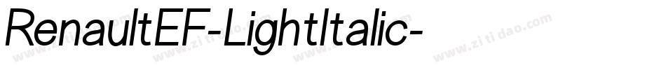 RenaultEF-LightItalic字体转换