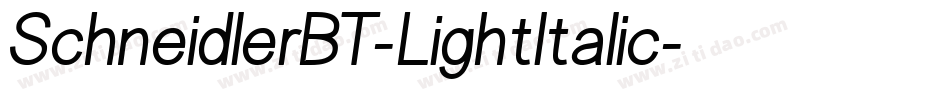 SchneidlerBT-LightItalic字体转换