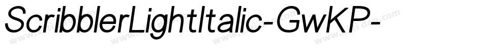 ScribblerLightItalic-GwKP字体转换