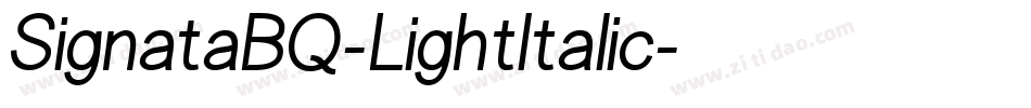 SignataBQ-LightItalic字体转换