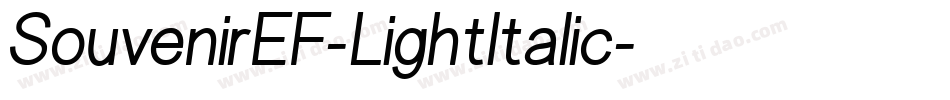 SouvenirEF-LightItalic字体转换