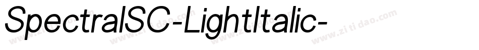 SpectralSC-LightItalic字体转换