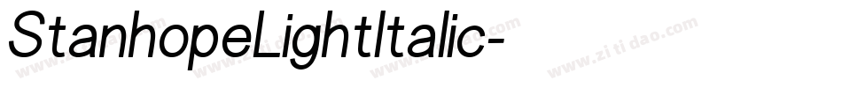StanhopeLightItalic字体转换