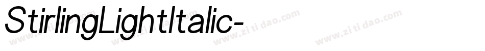 StirlingLightItalic字体转换