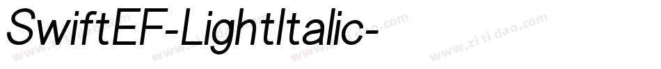 SwiftEF-LightItalic字体转换