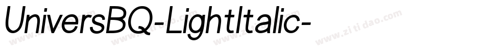 UniversBQ-LightItalic字体转换