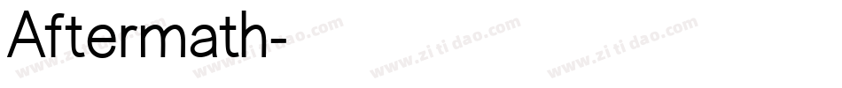 Aftermath字体转换