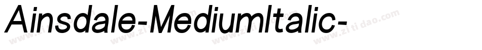 Ainsdale-MediumItalic字体转换