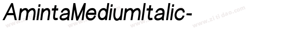 AmintaMediumItalic字体转换