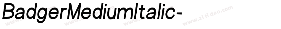 BadgerMediumItalic字体转换