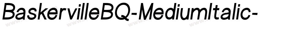 BaskervilleBQ-MediumItalic字体转换