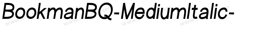 BookmanBQ-MediumItalic字体转换 BookmanBQ-MediumItalic字体转换