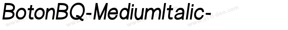 BotonBQ-MediumItalic字体转换