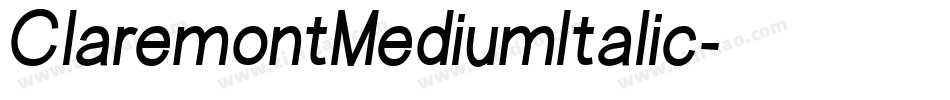 ClaremontMediumItalic字体转换