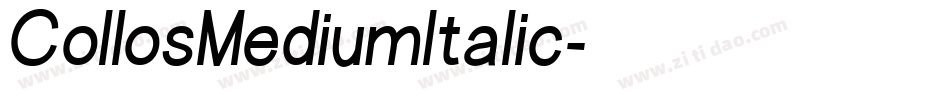 CollosMediumItalic字体转换