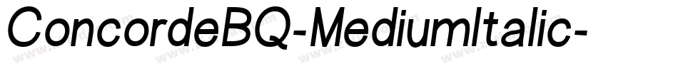 ConcordeBQ-MediumItalic字体转换