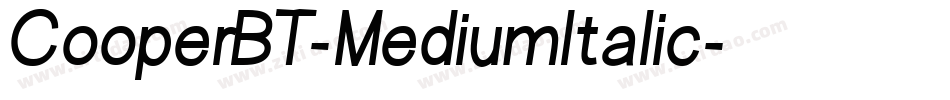 CooperBT-MediumItalic字体转换