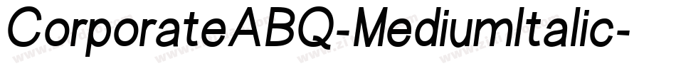 CorporateABQ-MediumItalic字体转换