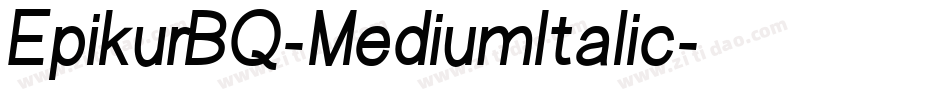 EpikurBQ-MediumItalic字体转换