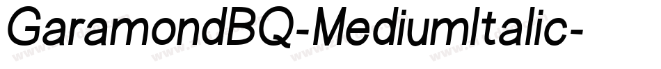 GaramondBQ-MediumItalic字体转换