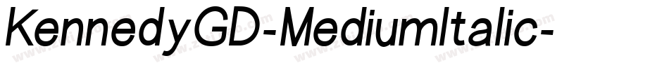 KennedyGD-MediumItalic字体转换